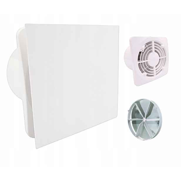 Koupelnový Ventilátor Vents FI150 mm Bílý Výkonný 242 m3/h Standard ventil