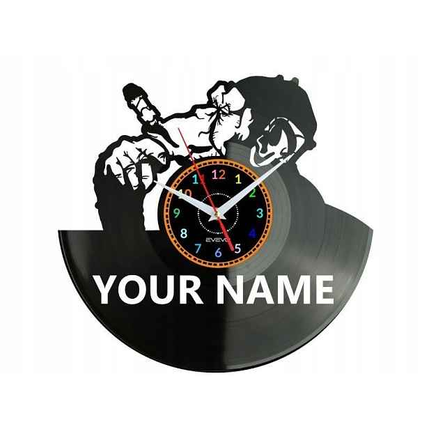 Opice Vaše jméno Nástěnné hodiny Vinylová deska Moderní Dekorativní Na Pre