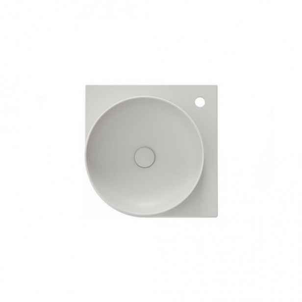 Ravak Yard rohové umyvadlo 45x45 cm smoke grey mat XJX0O245000