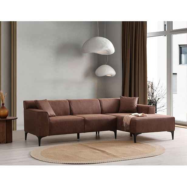 Rohová sedací souprava New Petra R Corner - Cognac