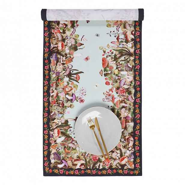 Butlers FUNGHI & FLOWERS Běhoun na stůl 50 x 160 cm