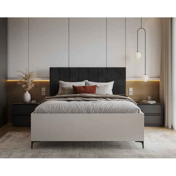 FDM Postel Sierra se zvedacím roštem Trinity černá/bílá, velikost 140x200
