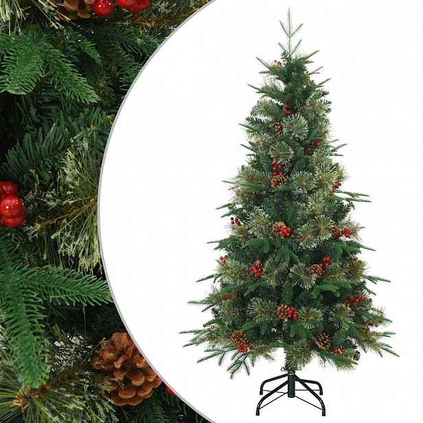 vidaXL Umělý Skládací Vánoční Strom Zelená 150 cm PVC, PE a ocel
