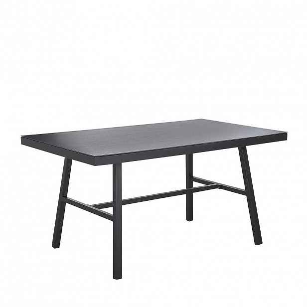 Beliani ZAHRADNÍ STŮL Hliník černý 150/90 cm Canetto
