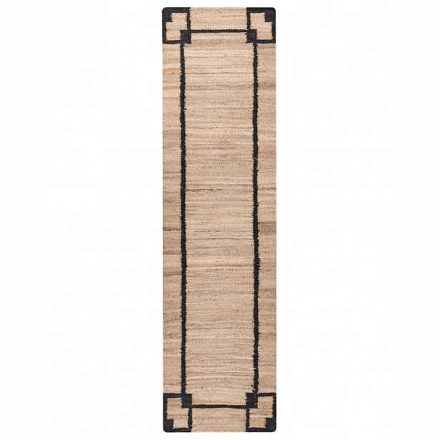 Beliani KOBEREC Černý/Béžový 80/300 cm Juta Gondia