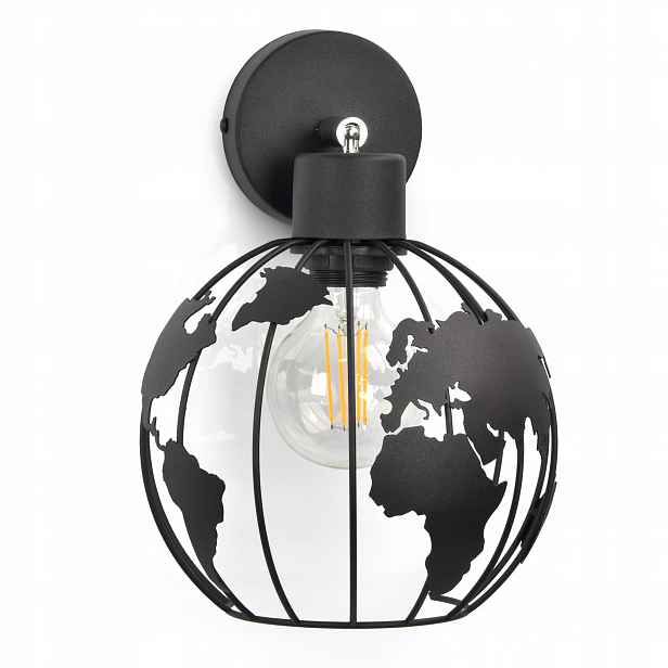 Nástěnná lampa Globus Černá Bílá Šedá