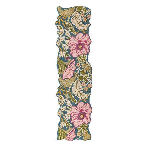 Ručně tkaný vlněný běhoun 60x230 cm Daphne Shaped Floral – Flair Rugs