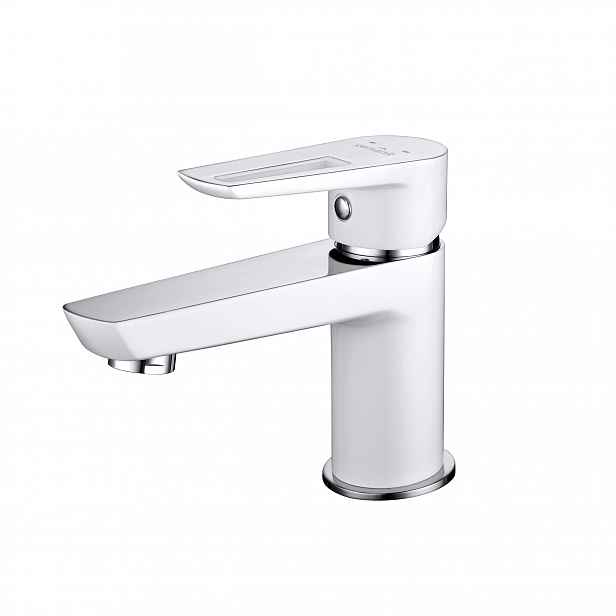 Stojací umyvadlová baterie Cersanit Mille chrom-bílá S951-047 zátka