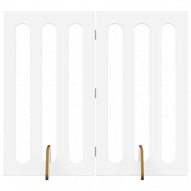 vidaXL Skládací plot pro domácí mazlíčky 2 ks Bílá 100,5 x 38 x 90 cm