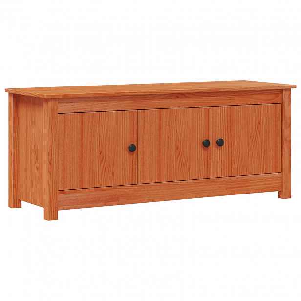 vidaXL Skříň na obuv Voskově Hnědá 110 x 38 x 45,5 cm Masivní borovice