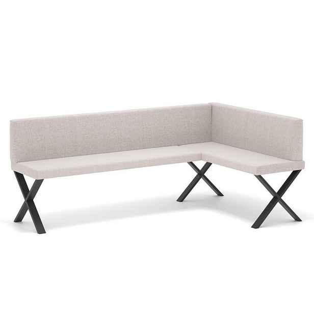 Idohome ROHOVÁ LAVICE VERO X pravá tkanina hladká, 128/168 cm, béžová