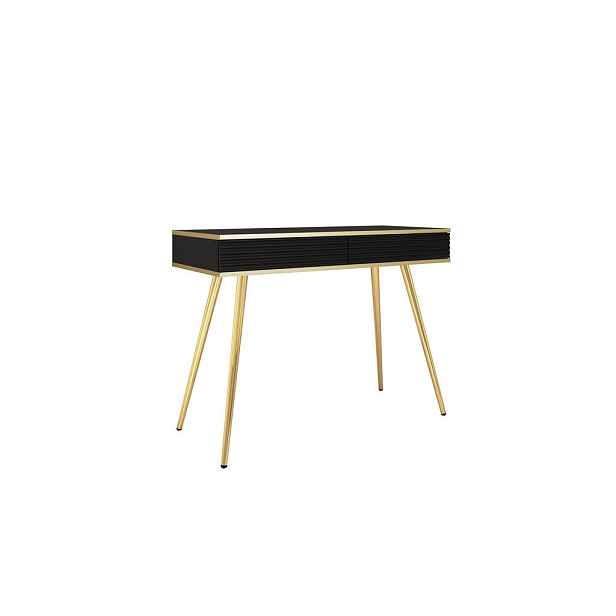 MASSENO KONZOLOVÝ STOLEK VENEZIA, 102/80/50 cm se zásuvkami, černý