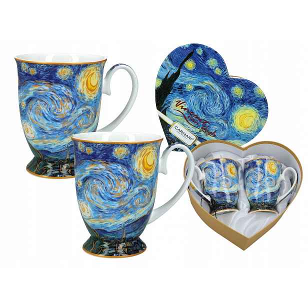 Sada 2 hrnků v srdci – V. van Gogh, Hvězdná noc (carmani)