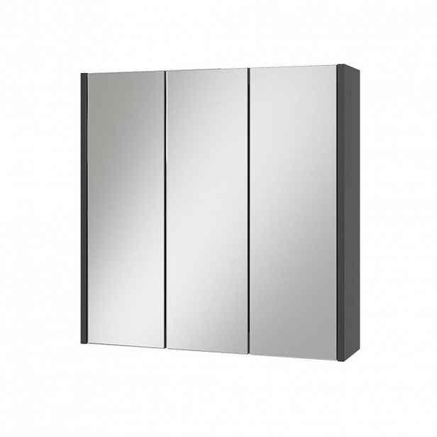 Vicco KOUPELNOVÁ ZRCADLOVÁ SKŘÍŇKA Majest Antracit 67.4 x 68 cm se 3 zrcadlovými dveřmi