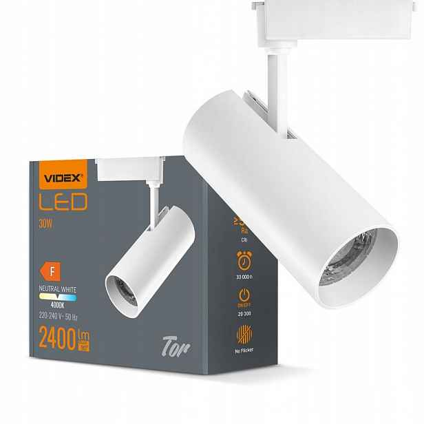 Videx-železniční Lampa Tor 2400Lm TOR-30W-WHITE VLE-TR04-304W 4000K