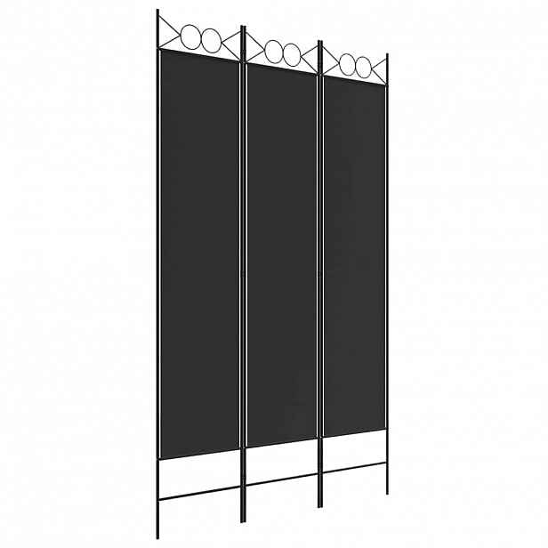 vidaXL 3dílný paraván bílý 120x200 cm textil