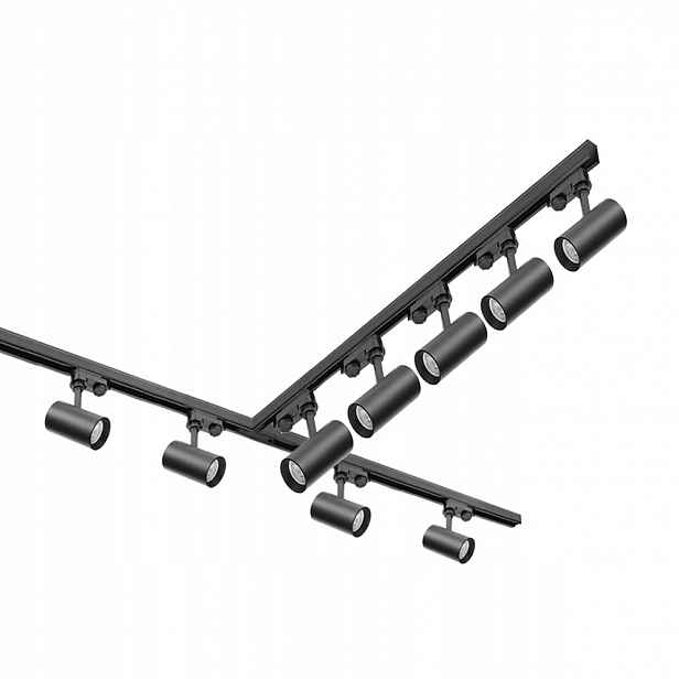 3fázový kolejnicový set 9x lampa GU10 3x kolejnice 1 m T-spojka +2x krytka