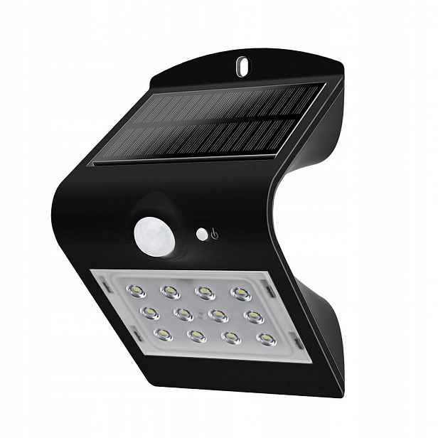 Solární projektor, lampa 1.5W Led VT-767-2 4000K+4000K černá V-tac 220lm
