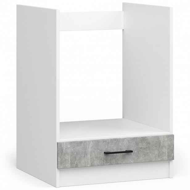 Sporáková skříňka 60 cm VERMINA - bílá / beton