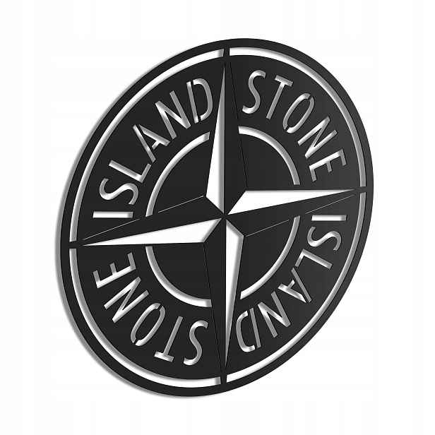 Dřevěný 3D obraz Logo Stone Island Nástěnná Dekorace Dárek XL
