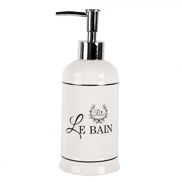 Keramický dávkovač na mýdlo s pumpičkou Le Bain - Ø 9*20 cm / 350 ml Clayre & Eef
