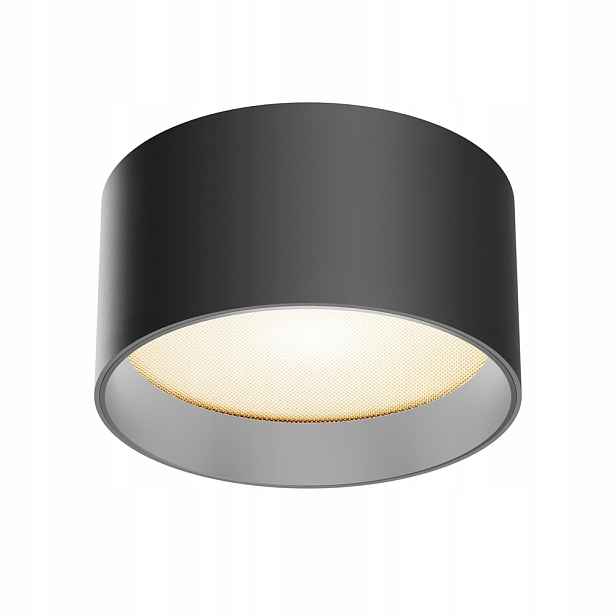 Stropní bod černý kulatý Ø14 cm Led 3000K do obývacího pokoje jídelny Maytoni