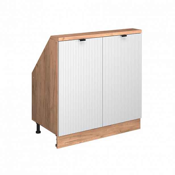 Vicco ŠIKMÁ SKŘÍŇ Rion Bílé zvlnění 80 x 81.6 cm se 2 dvířky