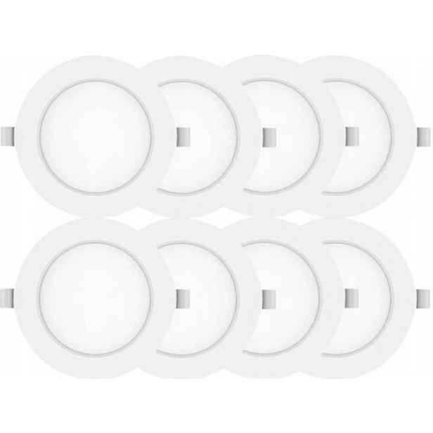 8x Moderní svítidlo Stropní panel Slim Led 6W Studená barva 6500K