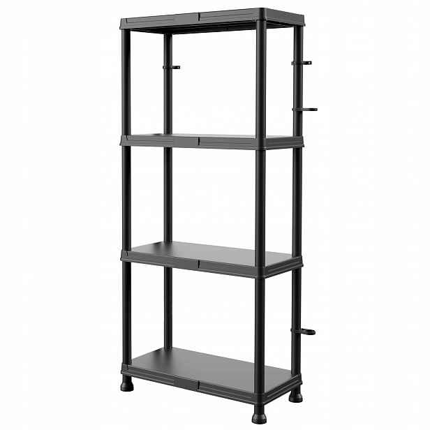 Skladový regál 100 kg garáž sklep spíž 4 police 60x30 cm H 134 cm