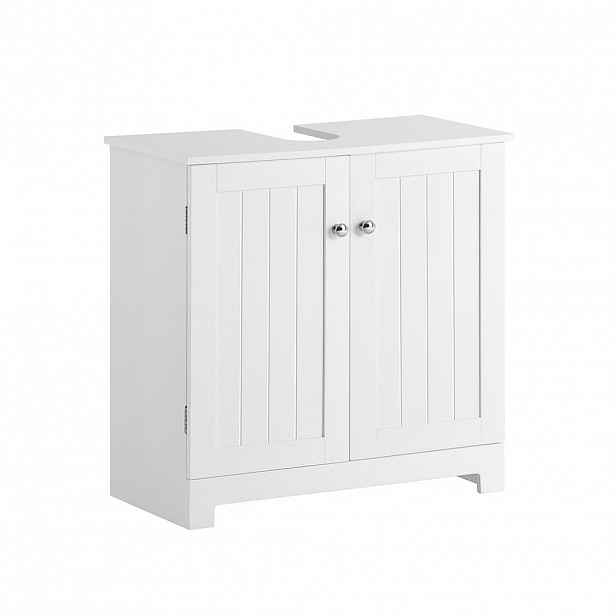 SoBuy SPODNÍ SKŘÍŇKA POD UMYVADLO se 2 dveřmi Bílá 58x29x60cm Klasický