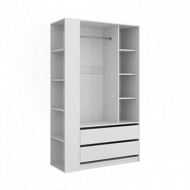 Vicco ŠATNÍ SKŘÍŇ Elmo Bílá 50 x 200 cm Sada 2 kusů