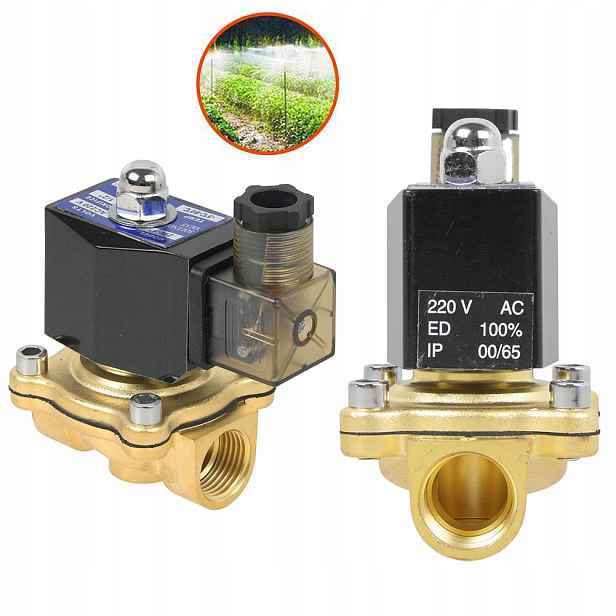 3/4" Elektromagnetický Ventil Mosaz Ac 220V Nc 0-10 Mpa