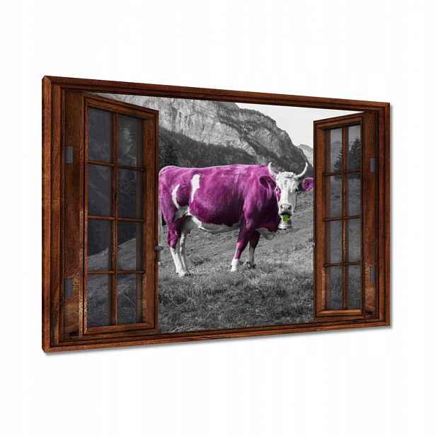 Obrazy 120x80 Fialová kráva Emilka