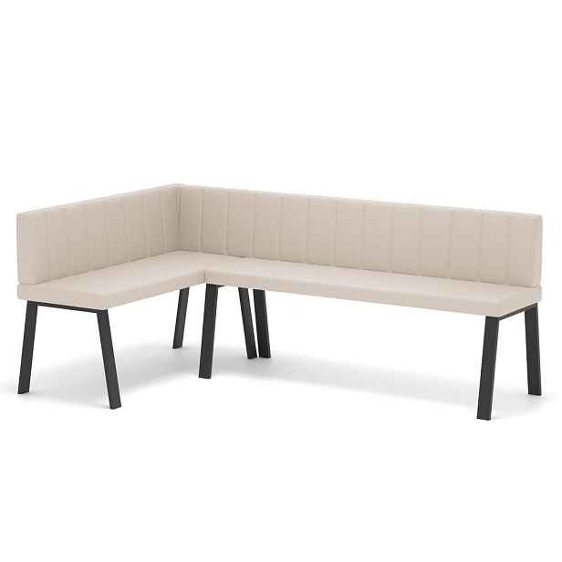 Idohome ROHOVÁ LAVICE MONO Y levá ekokůže prošívaná, 142/196 cm, béžová