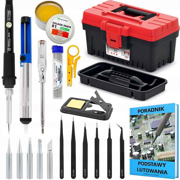 Set Přesná Páječka 60W 20EL Organizér Box Na Nářadí Dárek