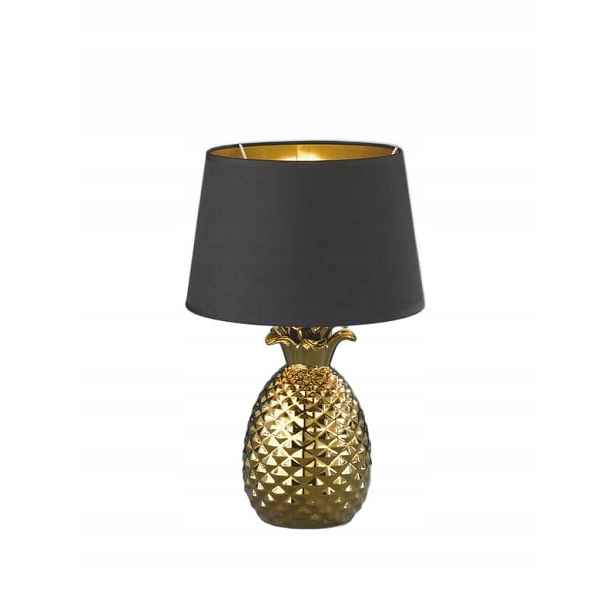 Stolní lampa Pineapple Zlatá s černým stínítkem Rl