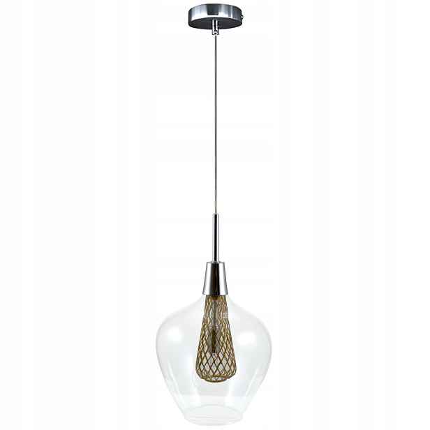 Závěsná lampa Polux Dyson, Ø19 cm, sklo, 1xG9, 5W, nastavitelná