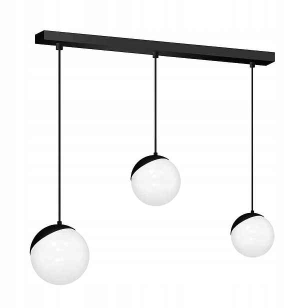 MiLAGRO Závěsná lampa Sfera Black 3Xe14 Stropní lustr Osvětlení