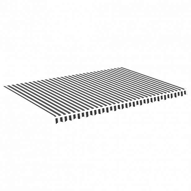 vidaXL Náhradní plachta na markýzu antracitová a bílá 500 x 350 cm polyesterová