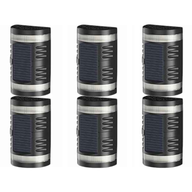 6 X Solární Lampa Venkovní Fasádní Lampa Voděodolná Zahradní Nástěnná Lampa