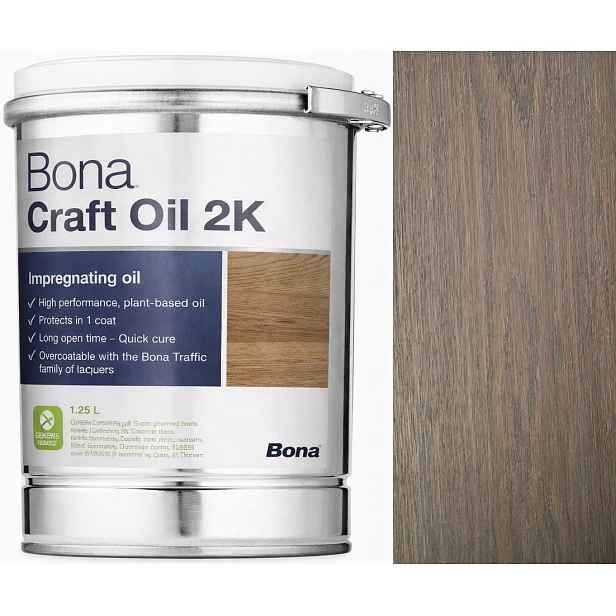 Bona Craft Oil 2K Ash Popel 1,25L olej 2K na dřevo a parkety