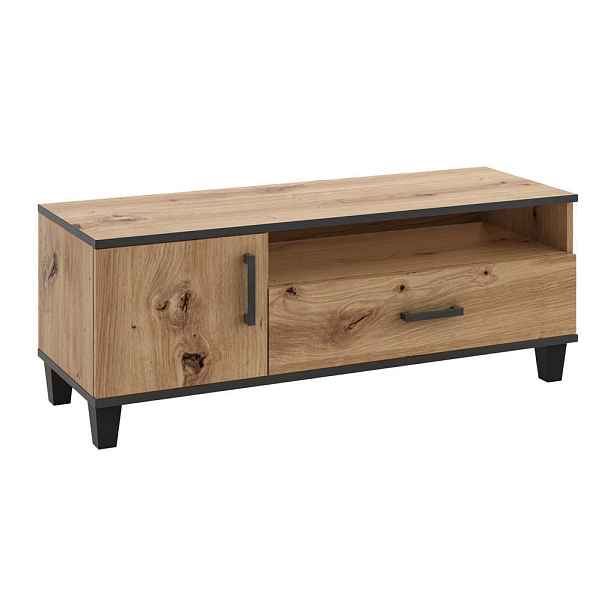 MASSENO TV STOLEK CORTEZA, 120/51,5/40 cm, dub Artisan