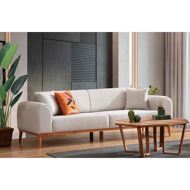 Trojmístná rozkládací pohovka Kapri 3 Seater - Cream