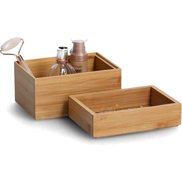 Zeller Present Úložný box, organizér do šuplíku, bambusová sada 2ks (17x12x12)