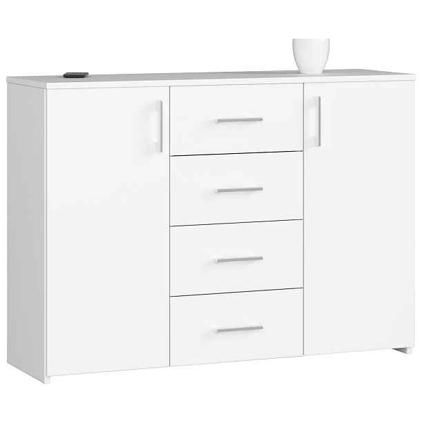 Ak furniture Komoda Torvi K 110 cm bílá matná
