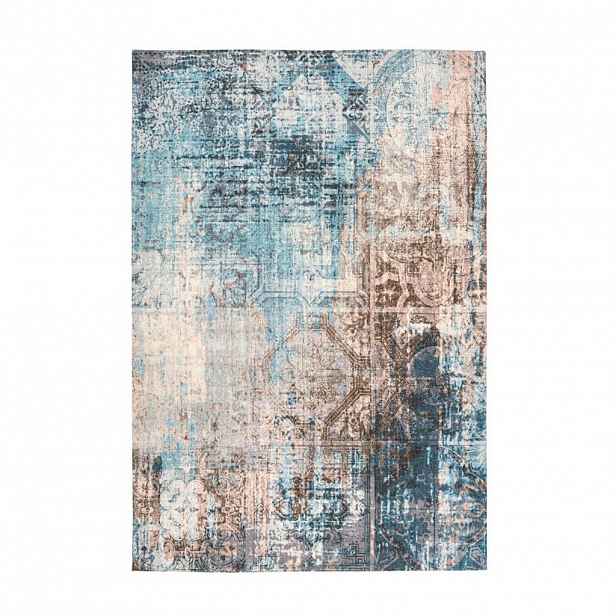 BĚHOUN, 80/150 cm, modrá, hnědá