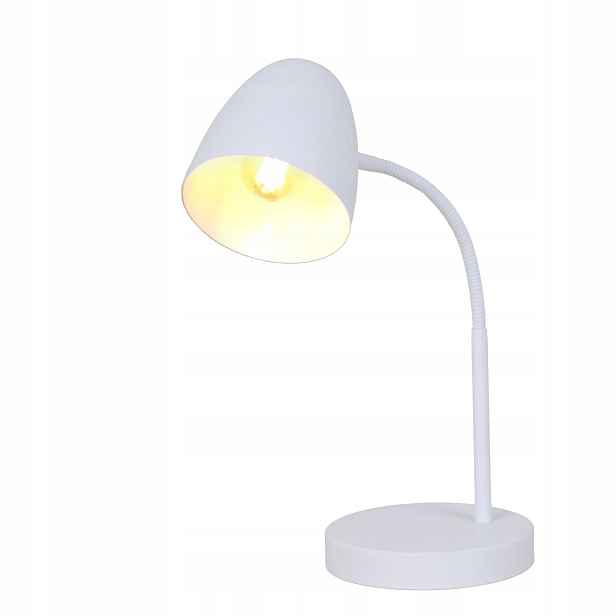 Bílá stolní lampa Jason moderní do pracovny i kanceláře Globo