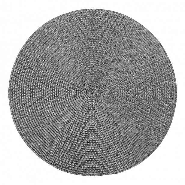 Butlers AMBIENTE Prostírání kulaté 38 cm - tm. šedá