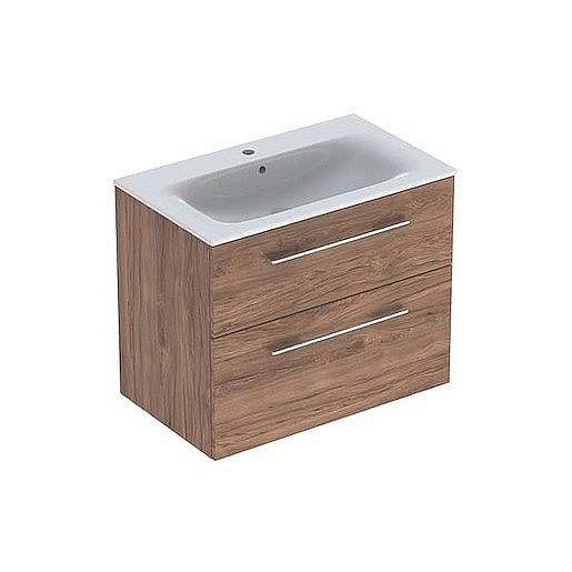 Koupelnová skříňka s umyvadlem Geberit Selnova 80x50,2x65,2 cm ořech hickory 501.242.00.1