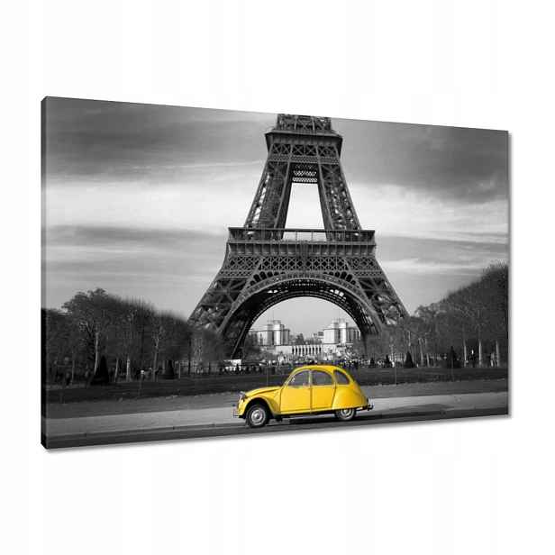 Obrazy 90x60 Žlutý Citroen v Paříži